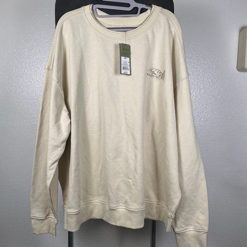 Goodfellow |‎ Men Crew Neck Sweater in Cream Color